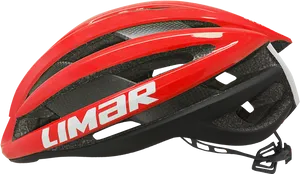 Red Limar Bicycle Helmet PNG Image