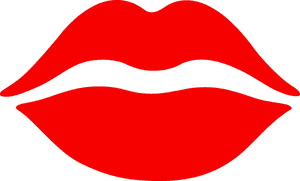 Red Lips Icon PNG image with transparent background