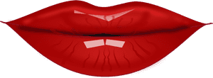 Red Lips Illustration PNG image with transparent background