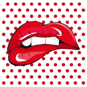 #mq #lips #sexy #lip #mouth #red #dots #background - Pop Art Wallpaper Lips, HD Png Download PNG