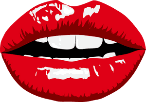 Lips, Lipstick, Mouth, Red, Teeth, White - Pink Lips Clipart Png, Transparent Png PNG