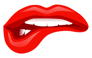 Red Lips Vector Illustration PNG image with transparent background