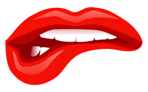 Red Lips Vector Illustration PNG Image