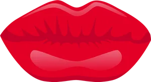 Red Lips Vector Illustration PNG Image