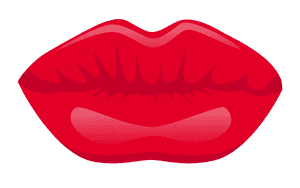Red Lips Vector Illustration PNG image with transparent background