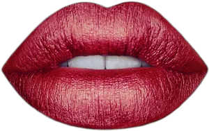 Red Lipstick Closeup PNG Image