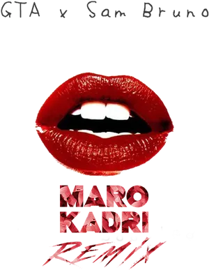 Red Lipstick Kiss Artwork PNG Image