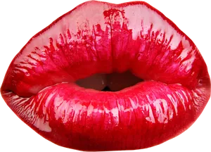 Red Lipstick Kiss Closeup.jpg PNG Image