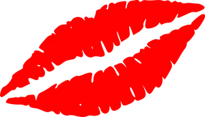 Red Lipstick Kiss Graphic PNG Image