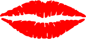 Red Lipstick Kiss Graphic PNG Image