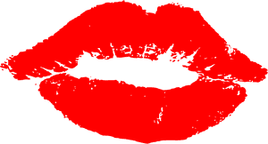 Red Lipstick Kiss Mark PNG image with transparent background