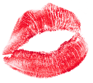 Red Lipstick Kiss Mark PNG image with transparent background