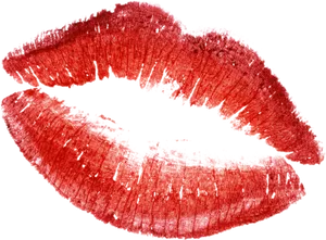 Red Lipstick Kiss Mark PNG Image