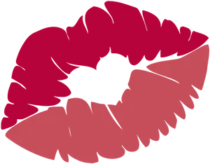 Red Lipstick Kiss Mark PNG Image