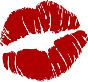 Red Lipstick Kiss Print PNG Image