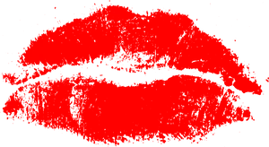 Red Lipstick Kiss Print PNG Image