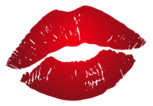 Red Lipstick Kiss Print PNG image with transparent background