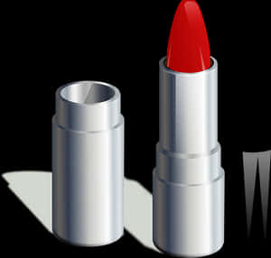 Red Lipstick Vector Illustration PNG with transparent background