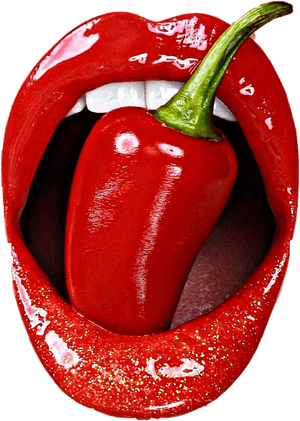 #red #pepper #lips #mouth #teeth #lipstick #freetoedit - Lips & Pepper, HD Png Download PNG