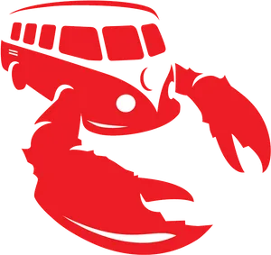 Red Lobster Bus Hybrid Graphic PNG Image