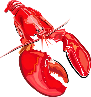 Red Lobster Illustration PNG Image