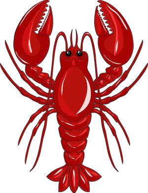 Red Lobster Illustration.png PNG Image