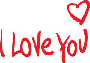 Red Love Declaration PNG with transparent background