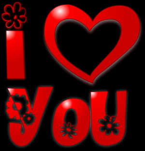 Red Love Graphic PNG image with transparent background