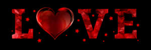 Red Love Heart Graphic PNG image with transparent background