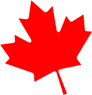 Red Maple Leaf Graphic PNG Image