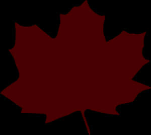 Red Maple Leaf Silhouette PNG image with transparent background