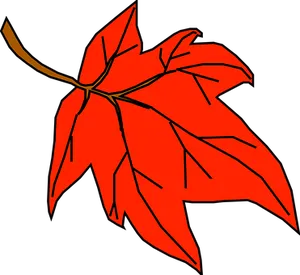 Red Maple Leaf Vector Art PNG Image
