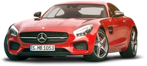 Red Mercedes A M G G T Sports Car PNG Image