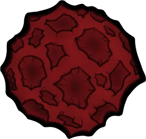 Red Meteorite Illustration PNG Image