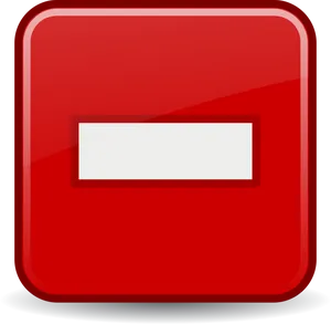 Red Minus Button Icon PNG Image