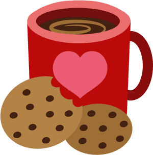 Mug Clipart Coffee Biscuit - Mug And Biscuits Clipart, HD Png Download PNG