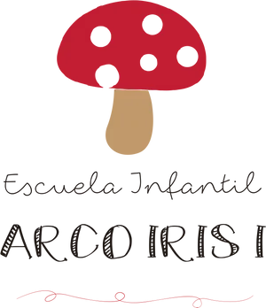 Red Mushroom Escuela Infantil Arco Iris Logo PNG Image