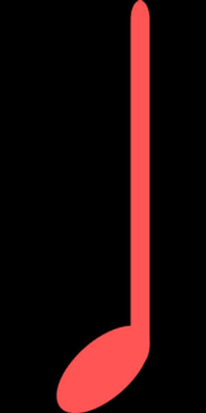 Red Musical Note Graphic PNG with transparent background