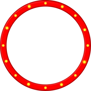 Red Neon Circle Lights PNG Image