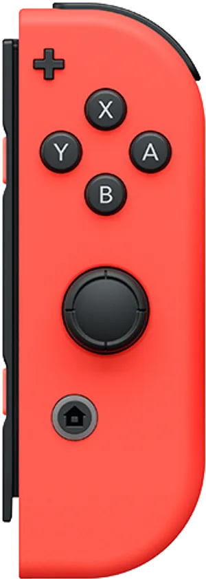 Red Nintendo Switch Joy Con Controller PNG Image