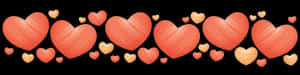 Red_ Orange_ Heart_ Pattern_ Banner PNG image with transparent background