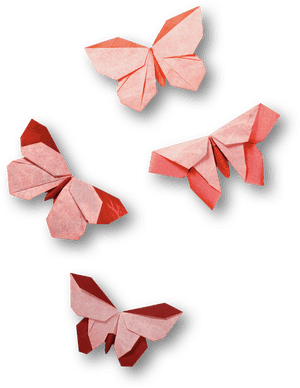 Png Butterfly Origami - Origami Butterfly Png, Transparent Png PNG