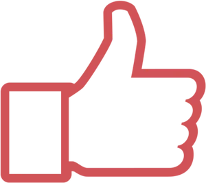 Red Outline You Tube Like Icon PNG Image