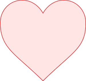 Red Outlined Heart Graphic PNG Image