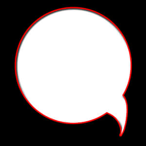 Red Outlined Speech Bubble PNG with transparent background