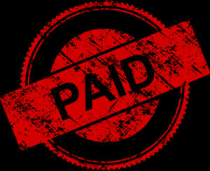 Red Paid Stamp Graphic PNG image with transparent background