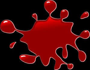 Red Paint Splash Graphic PNG image with transparent background