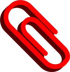 Red Paper Clip Graphic PNG Image