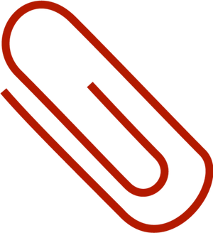 Red Paperclip Icon PNG Image