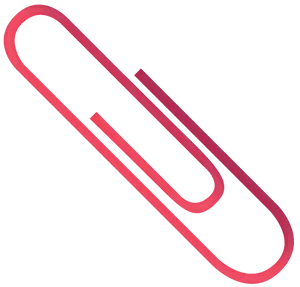 Red Paperclip Isolated Background PNG Image